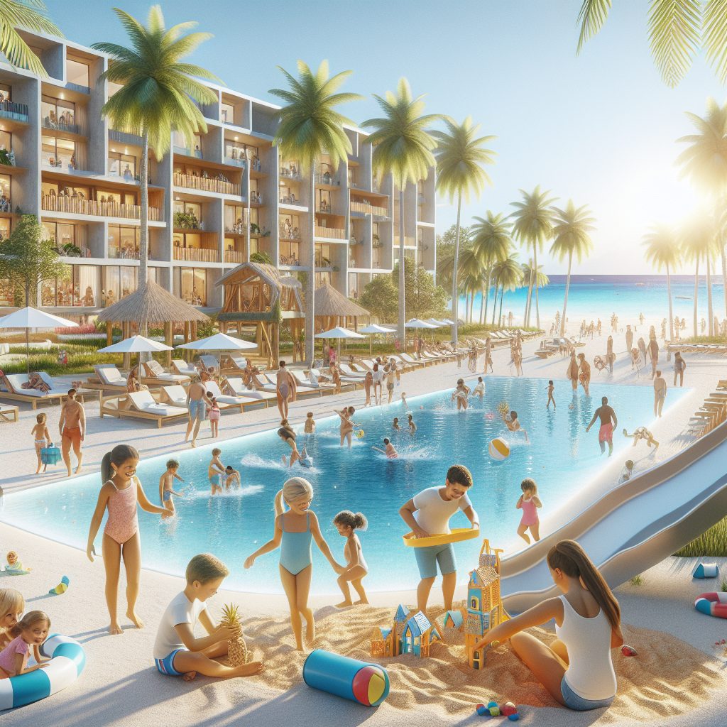 Family enjoying a Caribbean resort