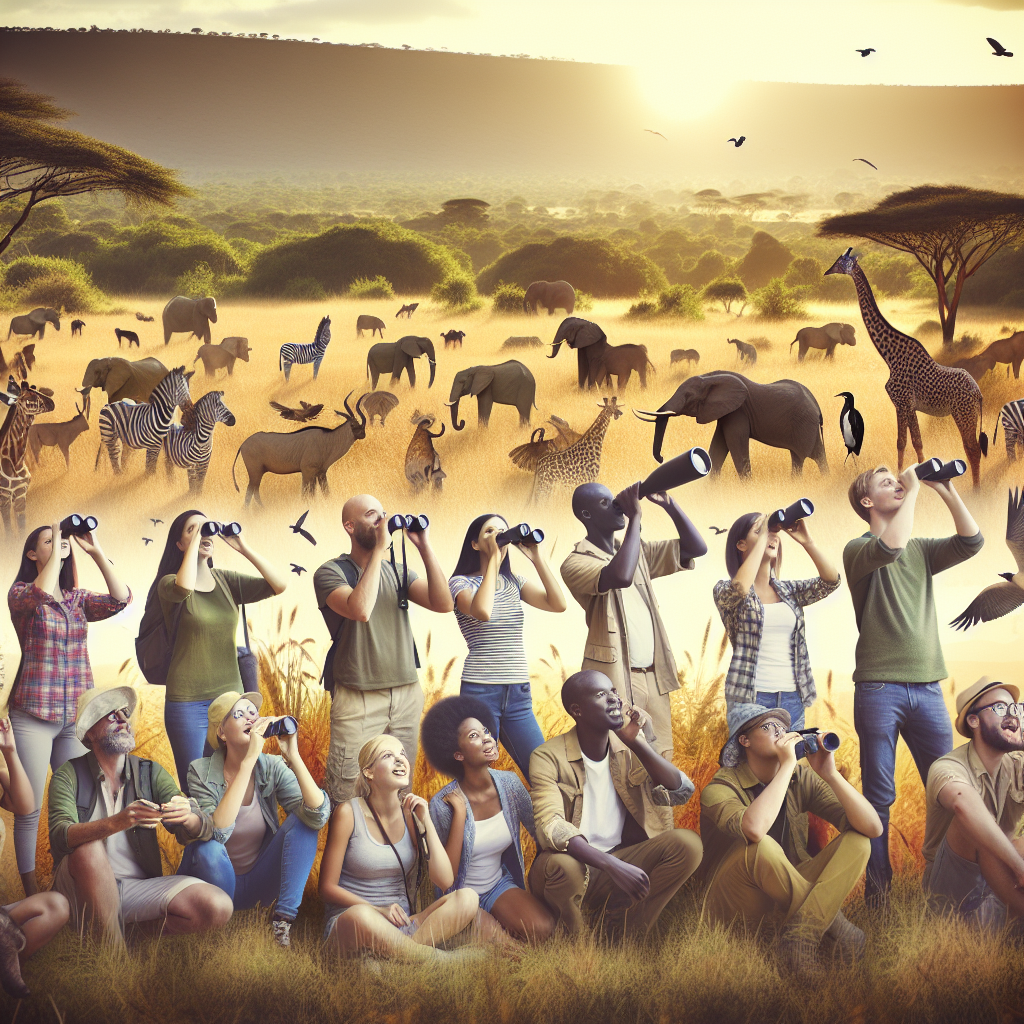 Wildebeest migration in action across the Tanzanian plains